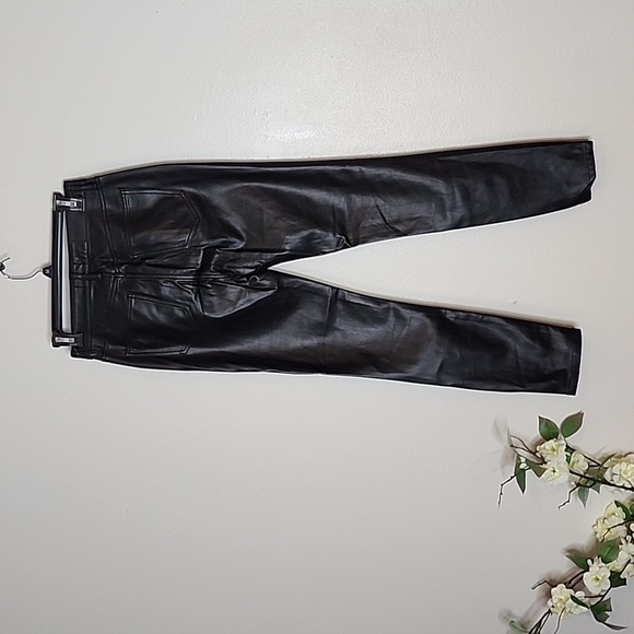 NEW Pistola ALine Vegan Leather Skinny Ankle Jeans Pants Black Revolve Holiday - Picture 15 of 16